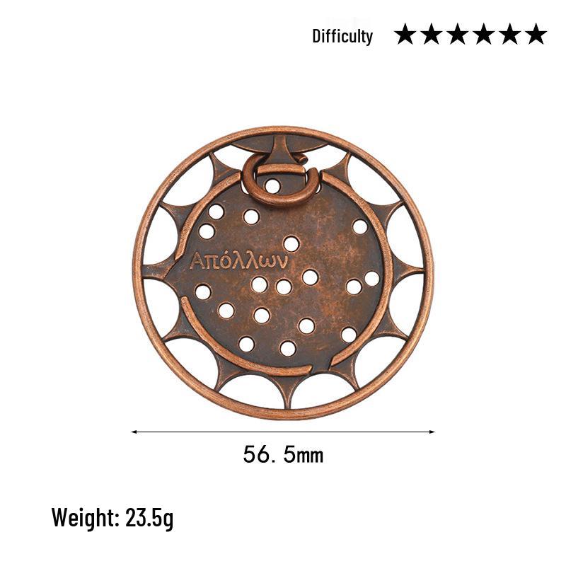 Intelligence Puzzle Zinc Alloy Disentanglement Rings - Unlock Nine Linked Rings Kongming Luban Lock Educational Toy