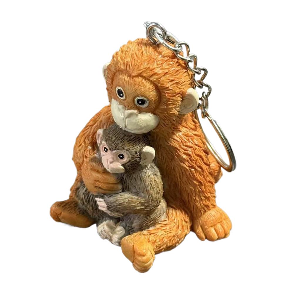 

Funny Crochet Punch Monkey Keychain Soft Yarn Plush Stuffed Animal Mini Bag Charm Pendant Cute Keyring Gift For Birthday Holiday