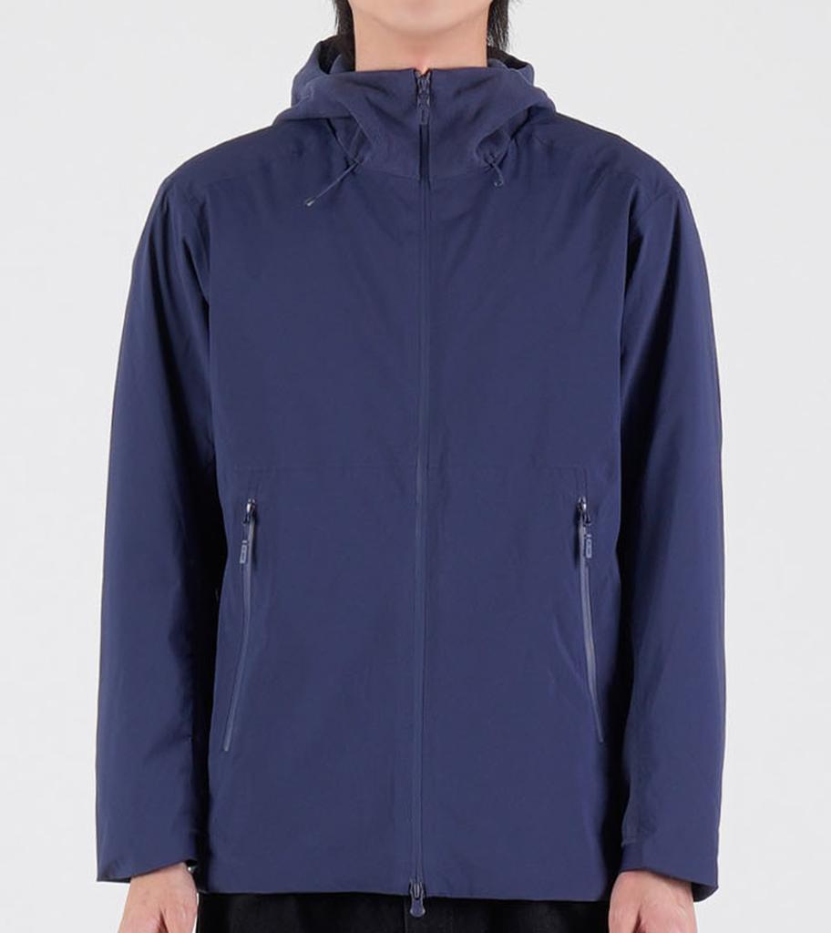 Button Seoul [Duck Down 90/10] Fleece Mixed Nylon Duck Down Hiking Jacket (Navy)