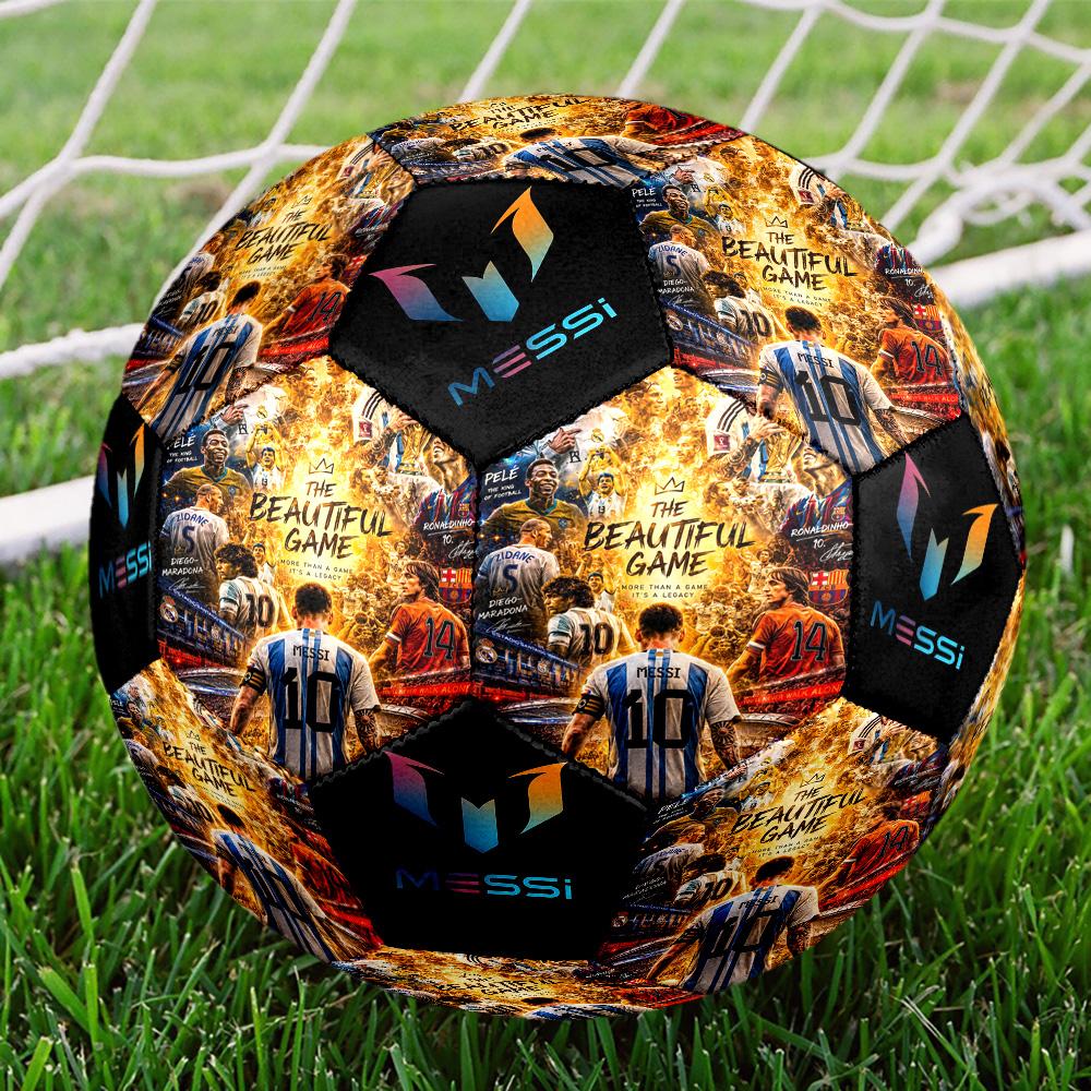 Messi 10 Number Beautiful Game Size 5 Soccer Football Machinestitched Indooroutdoor Universal Football Unique Gift For Soccer Lovers