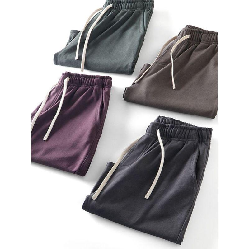 American Pure Cotton Knitted Shorts Men's Summer 2024 New Arrival Sports Fifth Pants Export Men's Pants Full Cotton Casual Pants
