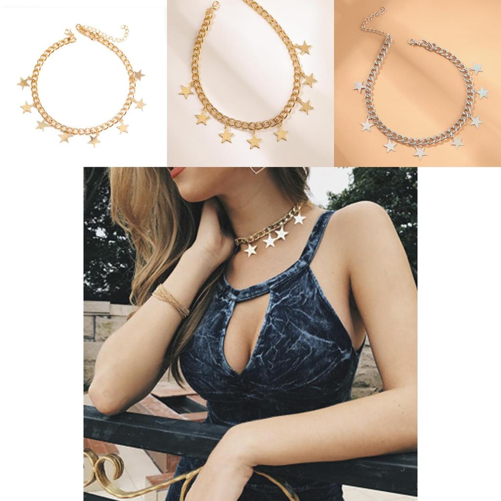 Elegant Star Pendant Necklace With Simple Design And Adjustable Length For Women