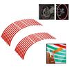 16pcs Bike Motorcycle 16 18inch Reflective Wheel Strip Stickers Decoration Accessory