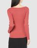 Jill by Jill Stuart Women's Feather Edge Skala Rib Knit Sweater, Red, FR