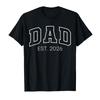 Promoted To Dad Est 2026 Lettering First Time Daddy To Be T-shirt For Men Women 100% Cotton T Shirts Short Sleeve Tops 0212-1...