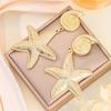 Starfish Metal Wind Earrings: Creative Star-Shaped Ear Drops for Women, Fashionable and High Quality