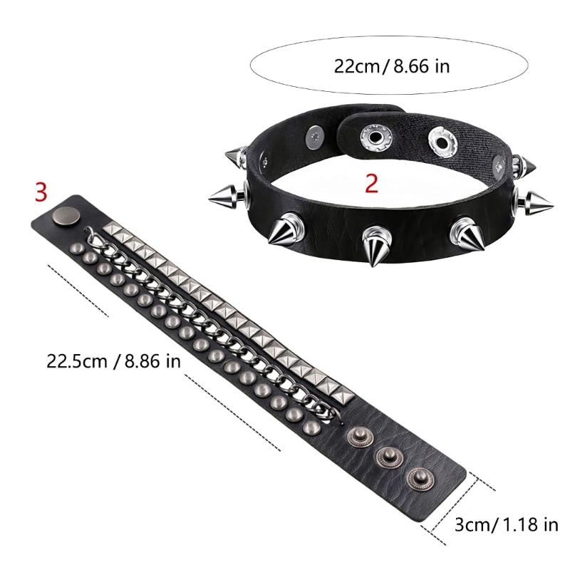 Braccialetto in Pelle Multistrato Fatto a Mano Braccialetto da Polso alla Moda Gioielli Eleganti da Festa Braccialetti alla Moda da Donna per Feste Quotidiane