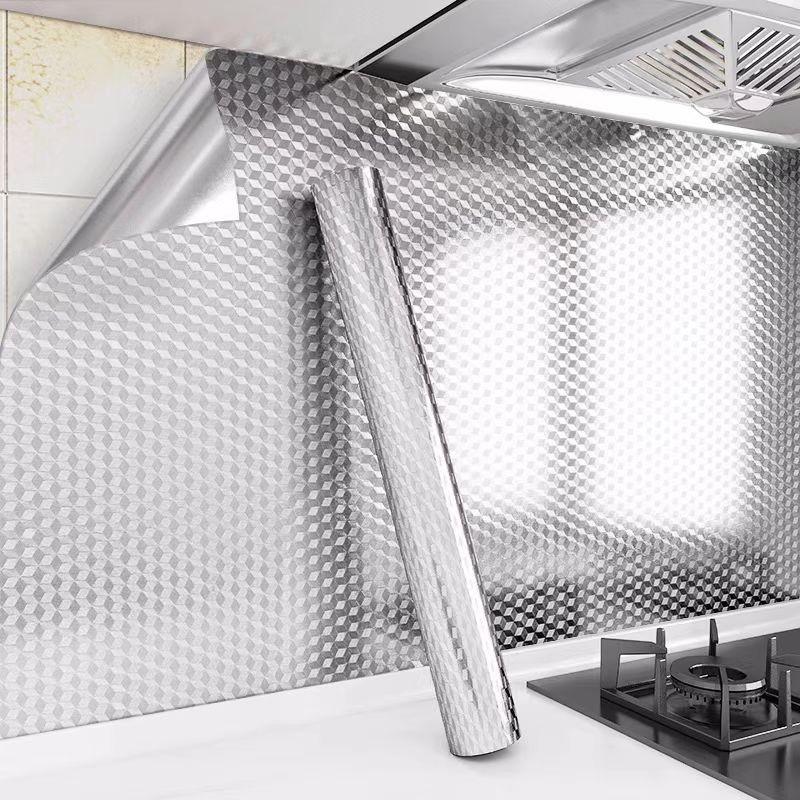 Waterproof Oil-Proof Moisture-Resistant Self-Adhesive Aluminum Foil Drawer Liner and Countertop Sticker.