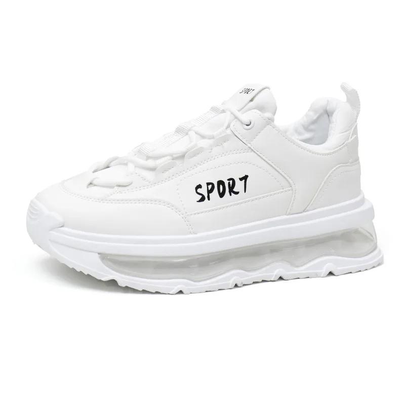 

Кроссовки мужские дизайнерские спортивные туфли на воздушной подушке модные повседневные туфли из микрофибры и кожи с увеличенной высотой на плоской платформе 39