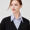 Stripes Fake Collar Detachable Lapel Half Shirt New Neckline  Women Girls