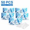 50Pcs Cooling Wipes Portable Mint Body Refreshing Wet Wipes Sweat Cleaning Wipes for Summer Outdoor Sports Travel Men Women