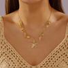 Boho Coastal Starfish Shell Seahorse Conch Fish Coconut Tree Pendant Necklace For Women Men Sun Lobster Choker Summer Jewelry