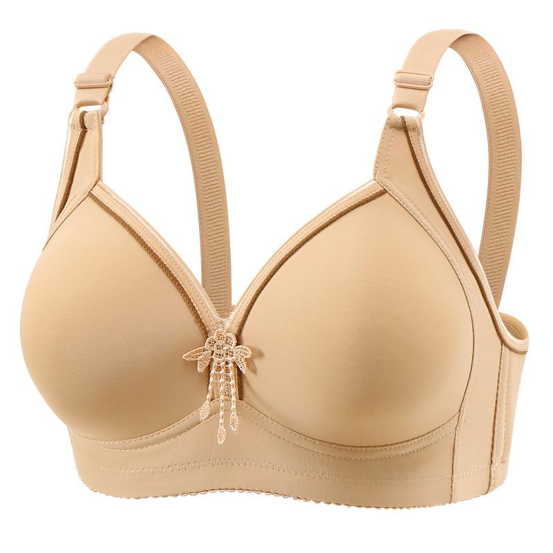 Underwear thin mold cup comfortable for the elderly women three-breasted women bra bra
