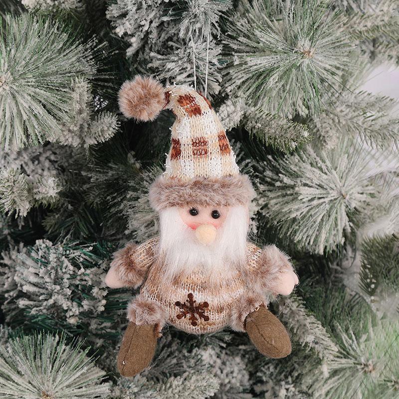 Christmas Snowman Pendant Doll, Christmas Knitted Elk Doll, Window Scene Layout Christmas Tree Decoration, Christmas Ornaments