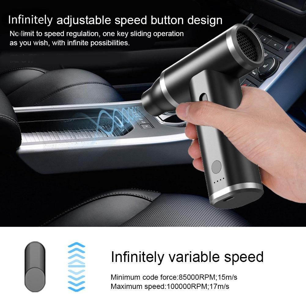12000RPM Portable Dust Elimination Jet Fan Household Mini Jet Turbo Strong Fan With LED Light Electric Air Dust Blower