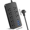 Power Strip US Plug AC Outlets Multitap Electrical Socket Extension Cord With USB C Ports Fast Charging Network Filter Adapter