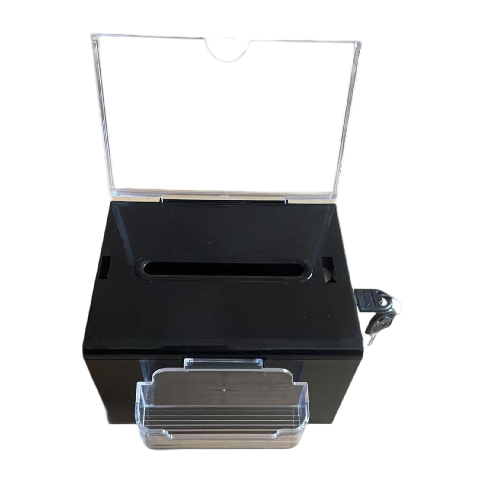 

Suggestion Box Ticket Box Lightweight Multifunctional with Key Business Cards чорний