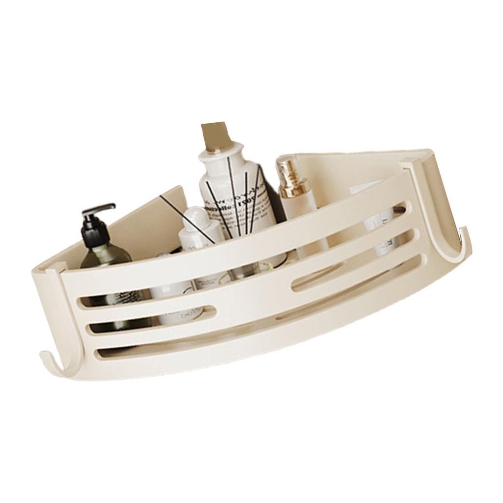 Shower Corner Shelf Storage Tray with Suction Cups Wall Mounted Shower Organizers Removable Toilet Corner Wall Shelf