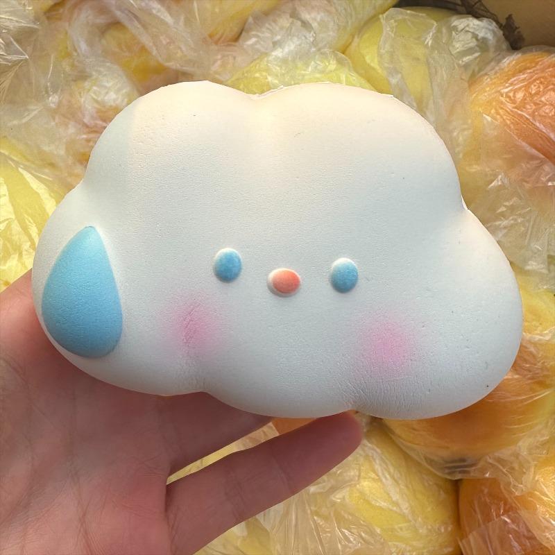 Squishy Cloud Bread Squeeze Toy Milky White Bread Fidgets Toy Soft Simulated Anti Stress Toy for Kids Adults Decompression Gift