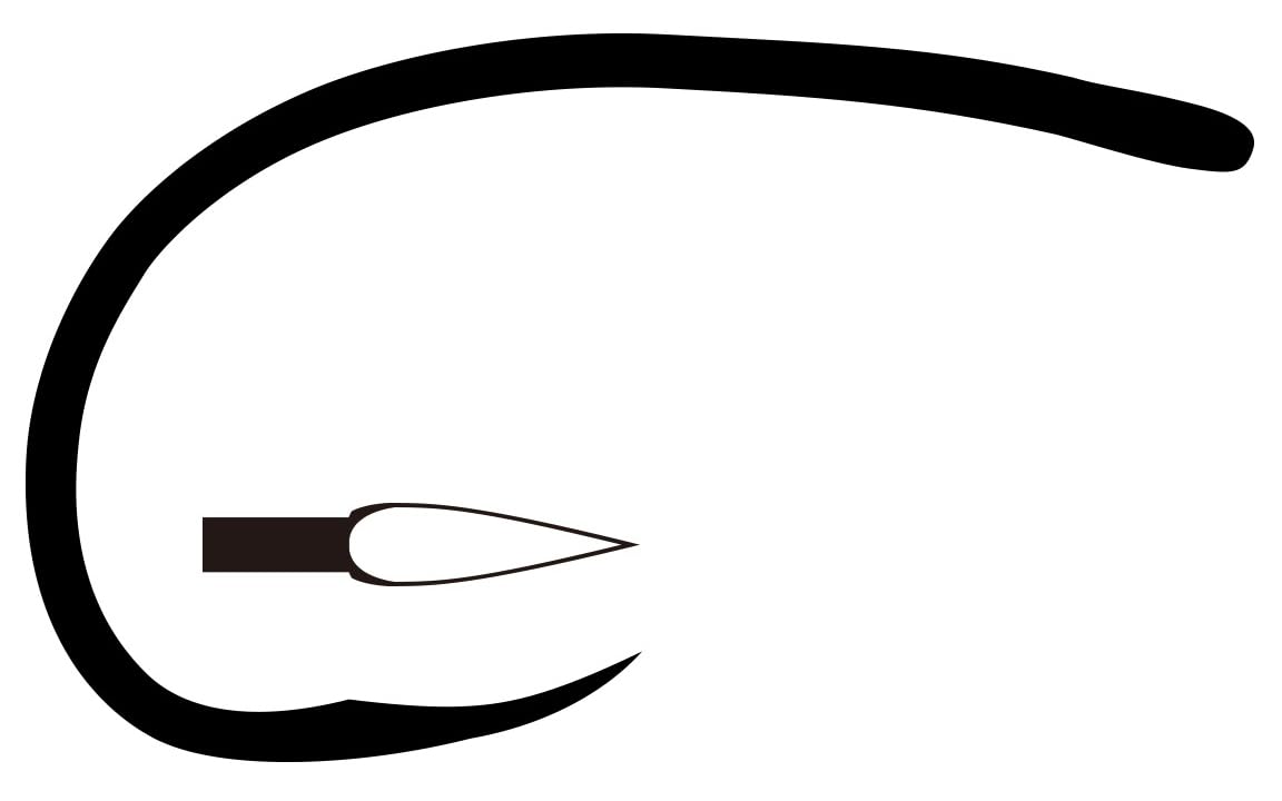 

TIEMCO Fly Hook Q100 Size Black TMC2499SP-BLB, 14, чёрный