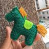 Handmade DIY Rainbow Horse Zodiac Pony Bag Doll Keychain Hanging Ornament DIY Material Kit Knitting Gift [Material Kit]