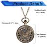 Pocket Watch Antique Butterfly Skeleton Analog Display Waterproof With Cover Pendant Necklace Chain Bronze Retro Fashion Accessory - Birthday