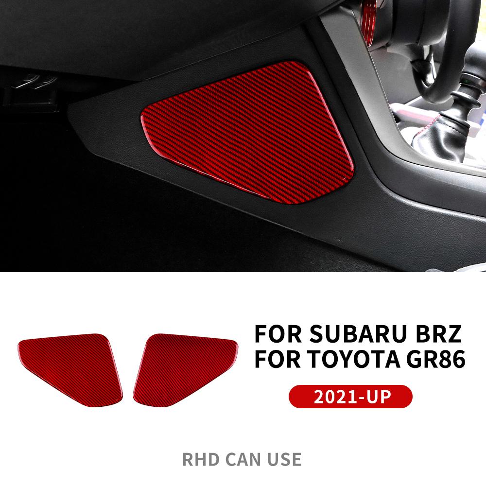 Real Soft Carbon Fiber For Subaru BRZ Toyota GR86 2025 2025 2025 2025 Interior Trim Car Side Knee Panel Sticker Accessories