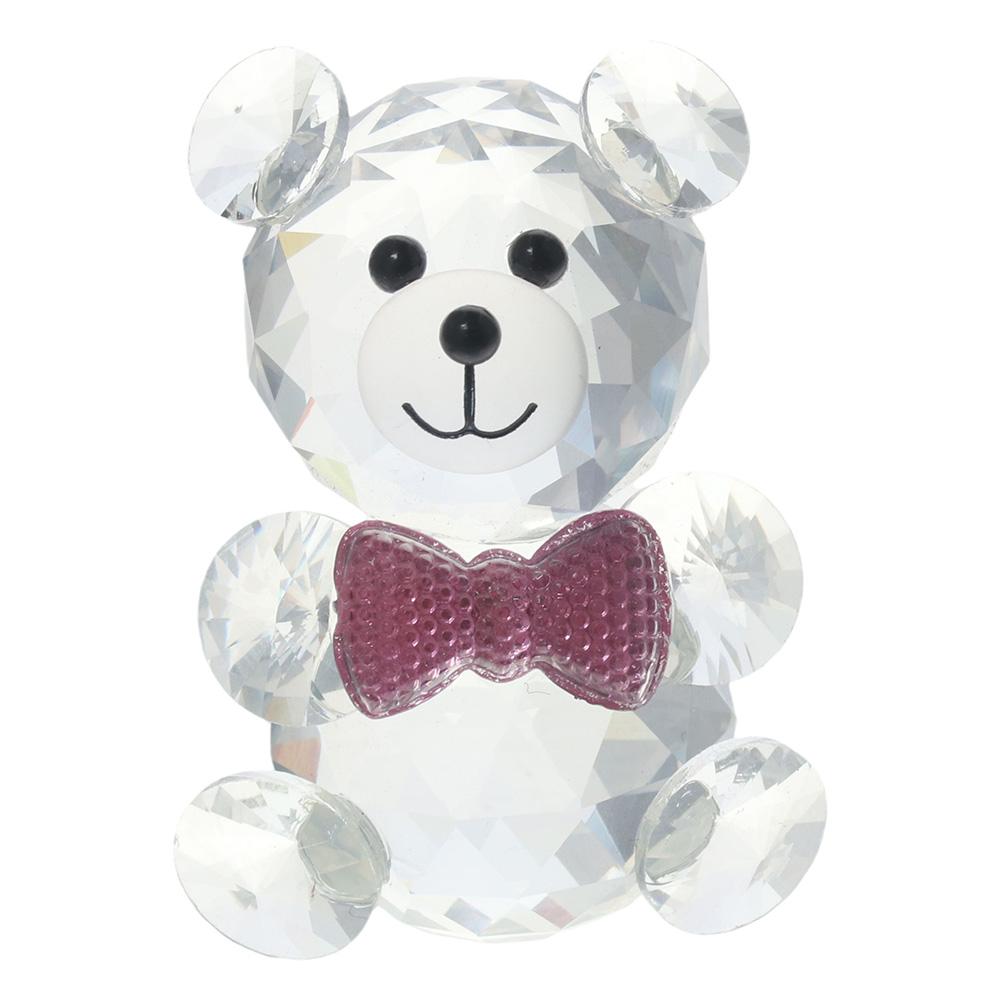 Bear Crystal Baby Bear Figurine Collection Colorful Cute Bear Statue Pretty Glass Ornament  Home