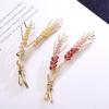 SUYU Luxury Cpper Micro Inlaid Cubic Zirconia Colorful Wheat Brooch Zircon Gifts Clothing Accessories