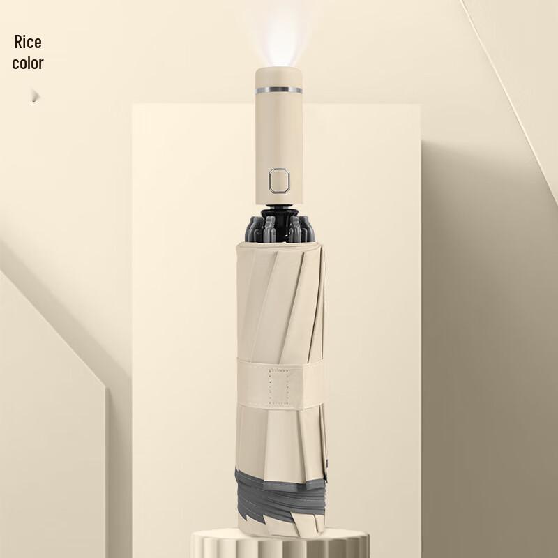 Chao Sihui Automatic Tri-Fold Umbrella with LED Flashlight