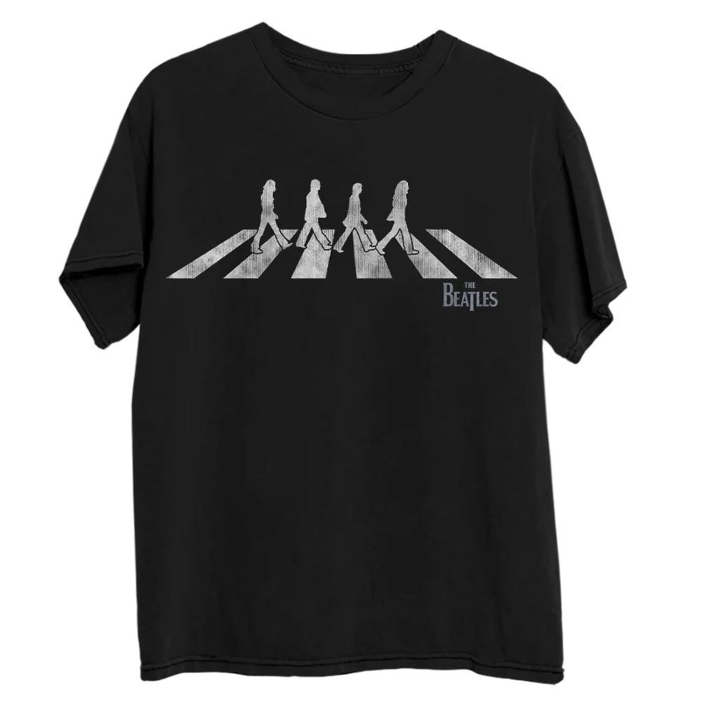 The Beatles  Abbey Road Zebra Crossing  Vintage Washed Oversized Short Sleeve T-Shirt 4XL