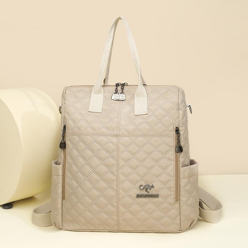 Zaino Scolastico per Studenti Donna Antifurto Romboidale Doppia Utilizzo Borsa a Spalla da Viaggio
