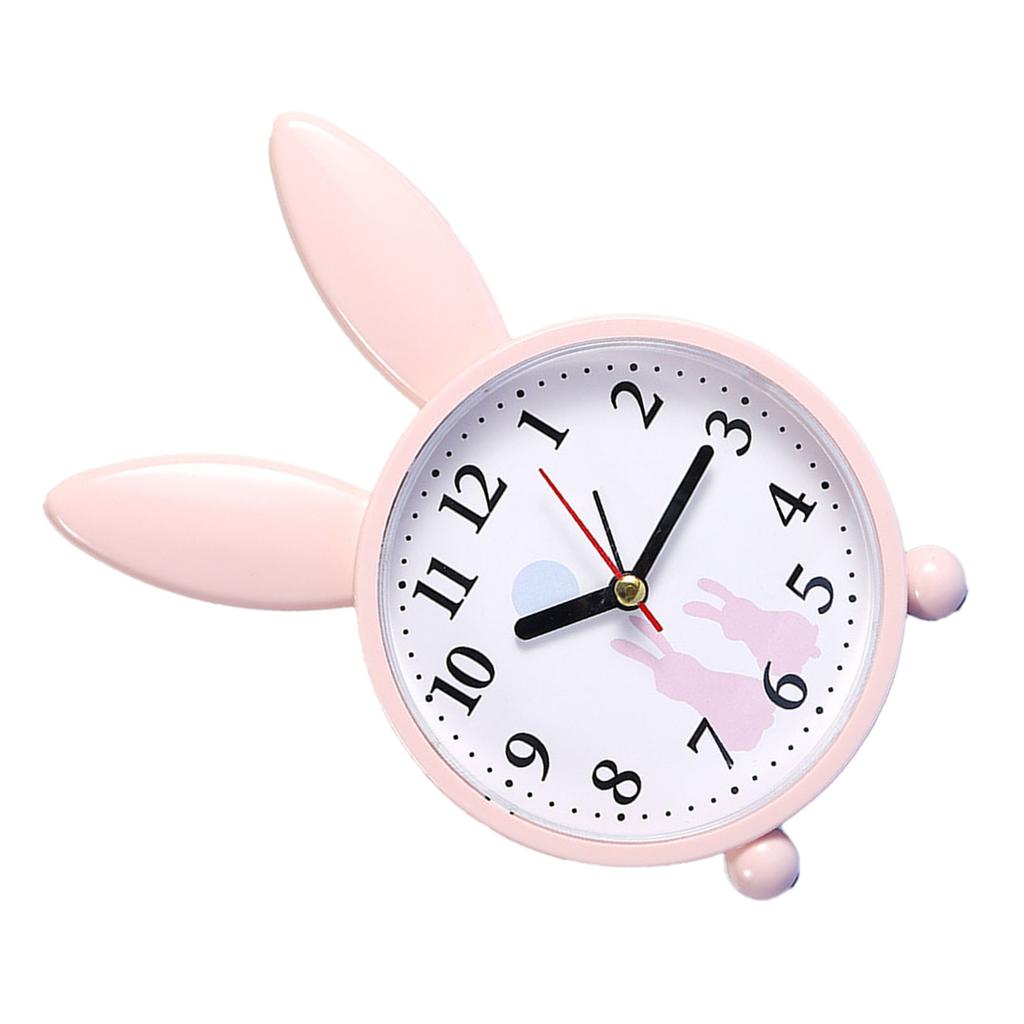 Alarm Clock Cute Bunny Shape Quiet Accurate Timing Clock Ornament for Home Bedroom