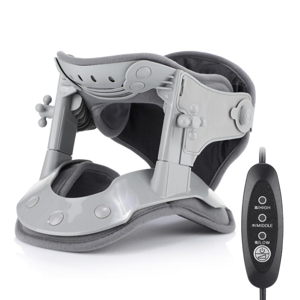 

Массажер для шеи с подогревом 3 в 1 Шейная тракция и растяжка для декомпрессии позвоночника Облегчение напряжения в шее Поддерживающий бандаж серый