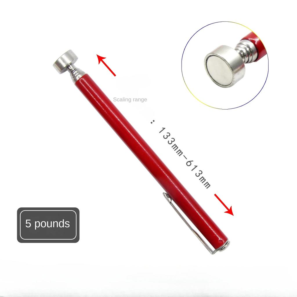 1/3/5PCS Telescopic Magnetic Stick with LED Light Extendable Magnet Pickup Tool for Car Repair and Metal Collection