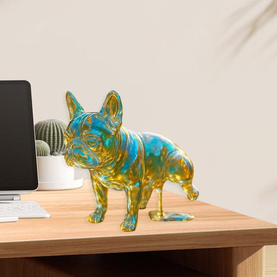 

Middle Finger Bulldog Statue Resin Flip-off French Bulldog with Sunglasses Peeing Bulldog Desk Ornament Gag Gift for Dog Lovers B