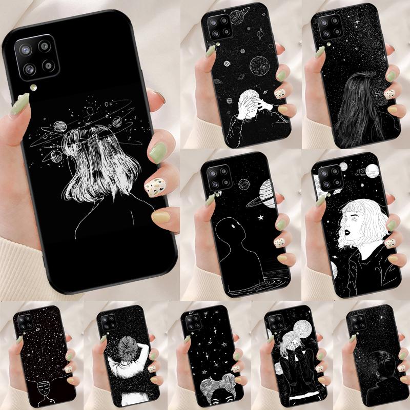 Black White Galaxys Aesthetic For Samsung Galaxy A15 A55 A53 A33 A35 A22 A32 A52 A54 A34 A14 A56 A36 A26 A16 A05 A06 Case