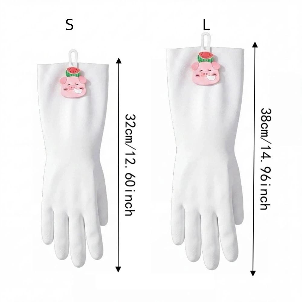 Waterproof Dishwashing Gloves Piglet Pattern Household Gloves Comfortable Cleaning Gloves Laundry
