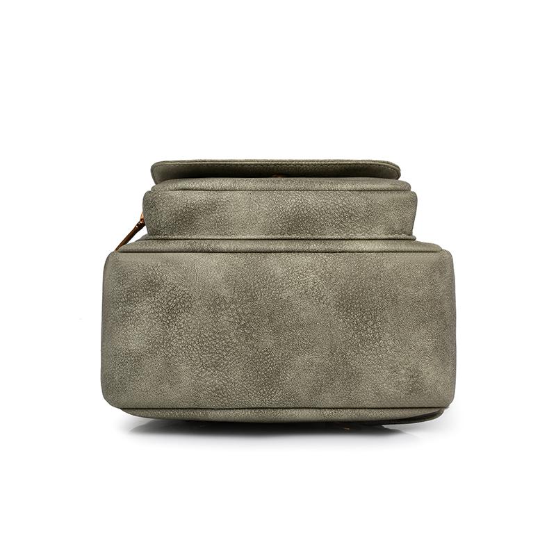 PU Umhängetasche Damen Retro Einfarbig Rucksack Pendler Brusttasche