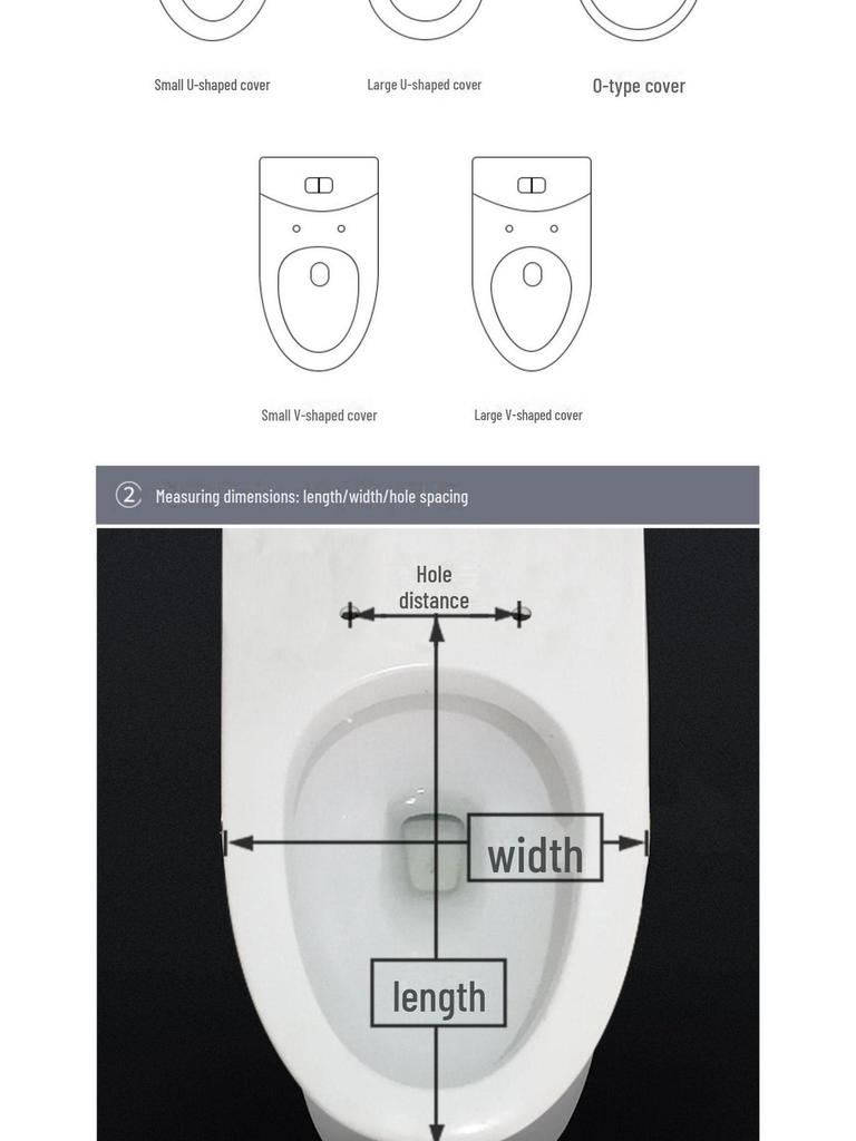 Sedile WC Universale Ispessito a Chiusura Lenta, Forma a U, Forma a V, Forma a O, Accessori per WC Domestici
