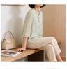 Summer Wear for Middle-Aged and Elderly Mothers: New Chinese Style Embroidered Shirt