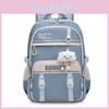 Large Capacity Simple Backpack With Letter Embroidery And Cloud Pendant Design