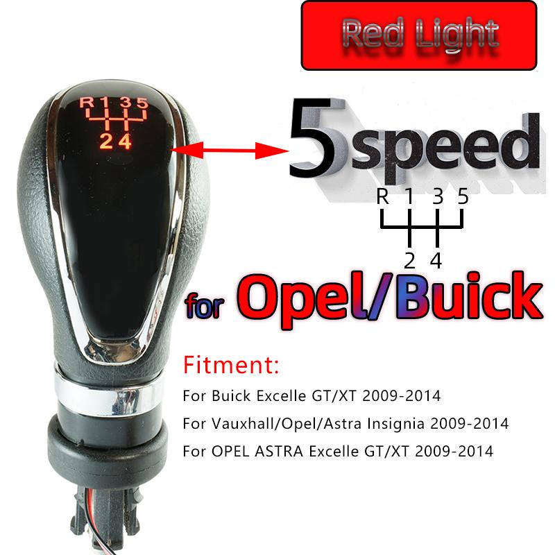 LED podsvícení Hlavice řadicí páky do auta Ruční řadicí páka Řadicí páka pro Opel /Buick Excelle GT/XT 2009-2014 LED řadicí páka