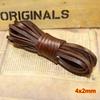 1.5 2 3 4 5 6 8 Mm Retro Brown Flat Round Genuine Cow Leather Cord for Bracelet Necklace Leather Rope String DIY Jewelry Making