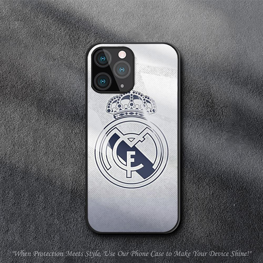Carcasă Real CF Fotbal Club Pentru iPhone Samsung Galaxy Redmi Note S 17 16 15 14 13 20 24 25 54 Pro Max Ultra Fe Air Sticlă Călită Cover