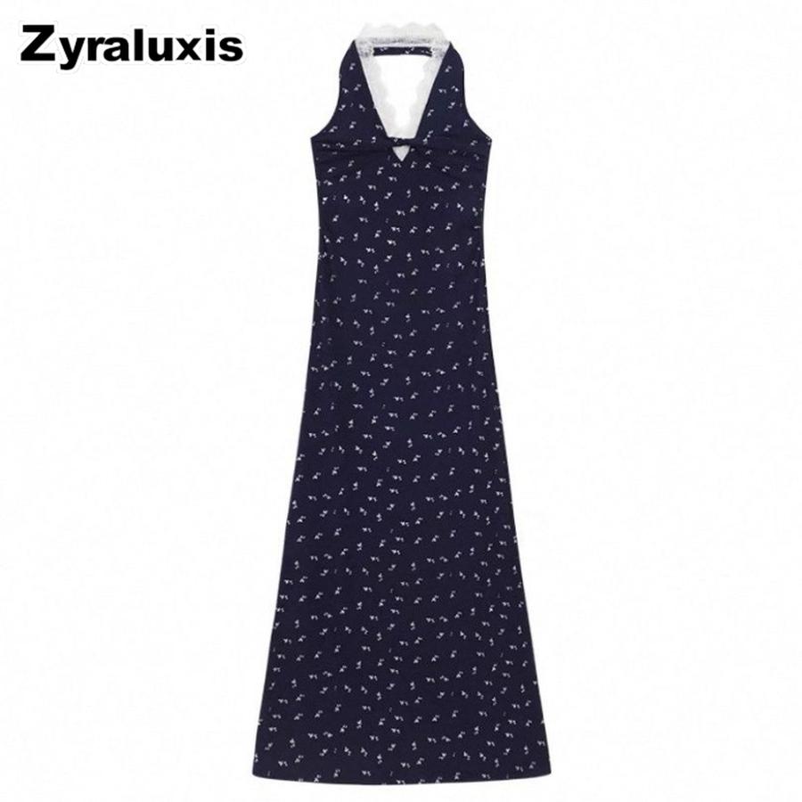 Nuovo Maxi Abito da Vacanza con Design Dimagrante in Vita, Scollo a Scollo Americano a V, Pizzo Francese Floreale, Abito Estivo per Donna