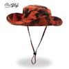 Tactical Hat Camouflage Big Brim Visor Outdoor Sun Protection Bucket Hat Big Head Circumference Sun Hat Fishing Jungle Hat Summer