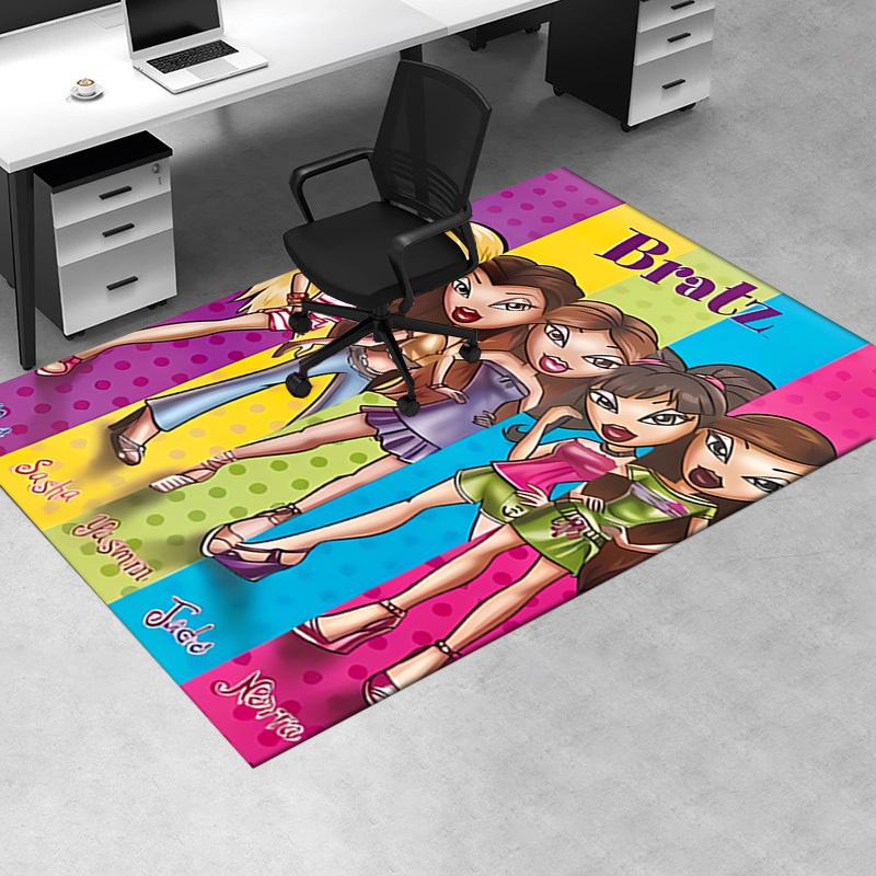 1pc Bratz,Fashion,Friendship Office Carpet Soft Polyester Entrance Carpet Washable Non slip Machine
