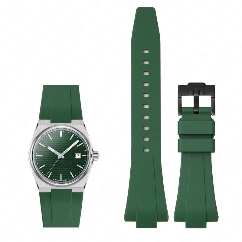 Silicone Strap for Tissot PRX 35MM/40MM Series Men Women Casual Fashion Replacement Rubber Strap + Quick Release Tools