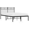 Metal Bed Frame with Headboard Black 120 x 200 cm